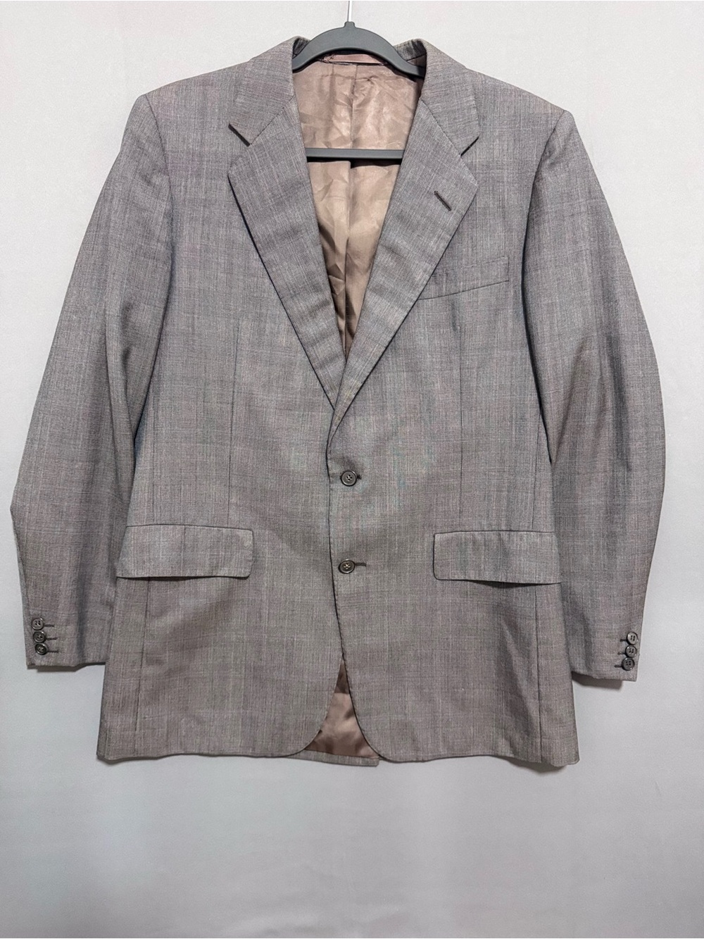 Chester Barrie Lane Crawford Grey Glen Plaid Wool Blazer Sport Coat Mens 40R